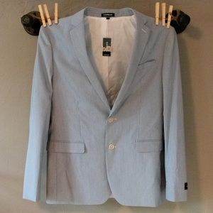 Express - Pinstripe Pastel Blue Blazer